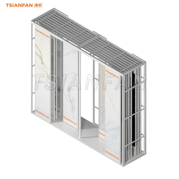 ceramic tiles push-pull frame sliding display stand-CT601 - Image 3