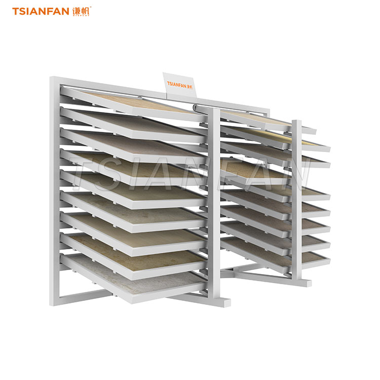 ceramic tiles sliding display stand stone display rack-CX2037 - Image 3