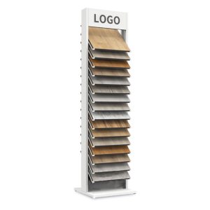 Cheap custom tower tile marble mosaic quartz stone display floor standing rack