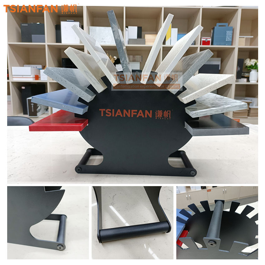 Countertop display rack Circular tabletop tile sample socket display stand - Image 3