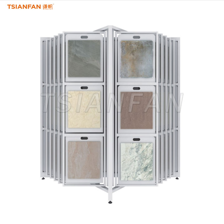Commercial Grade Tile Page-Turning Showcase Rack-CF113