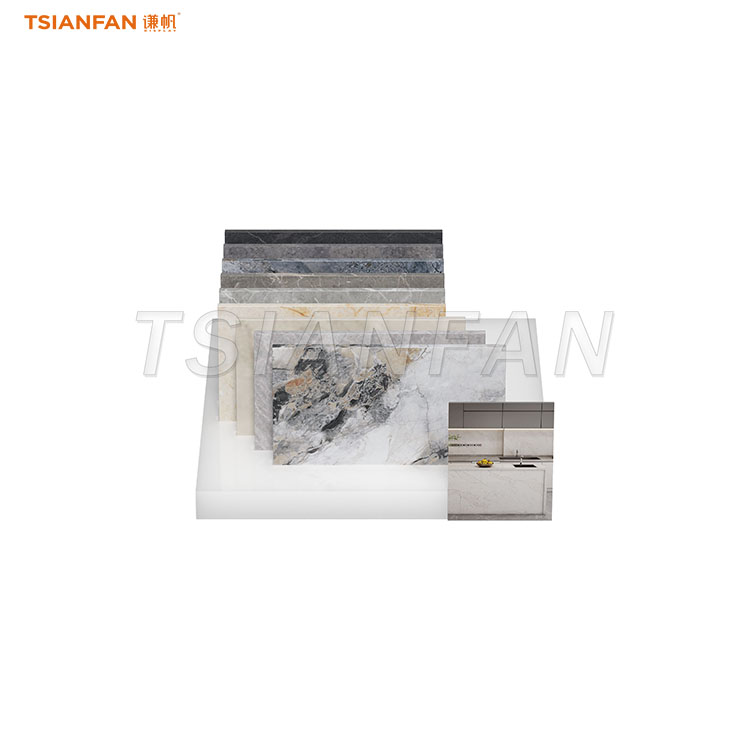Compact Single Tile Countertop Display Stand for Exhibitions - SRT087 - Image 2