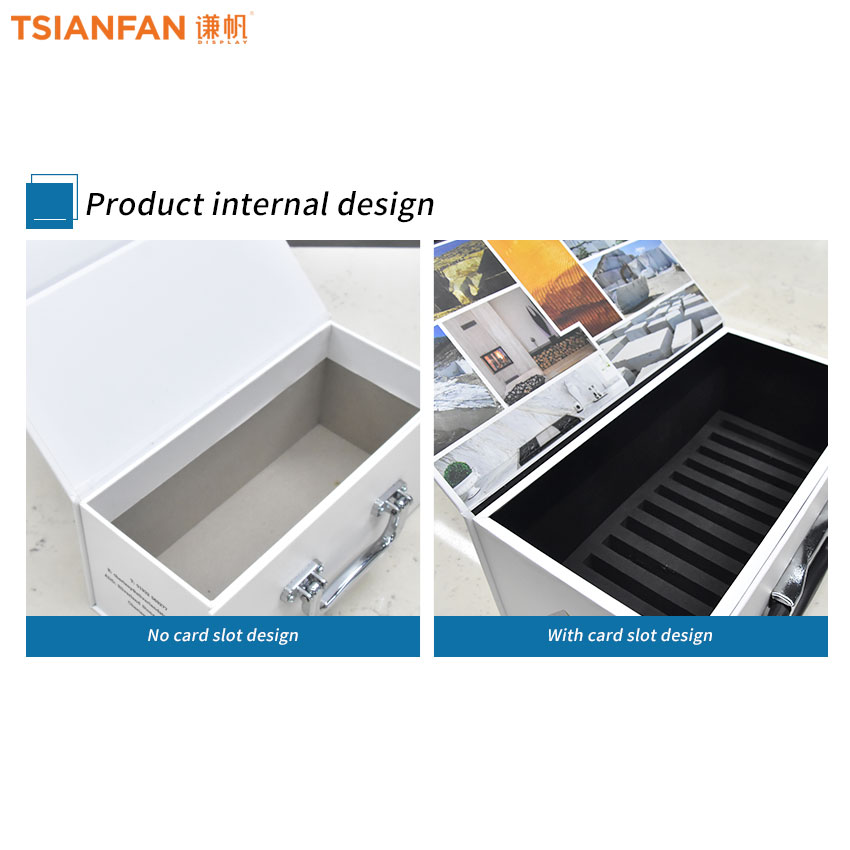 Custom foldable sample quartz storage paper carton magnetic Stone Box - Image 4