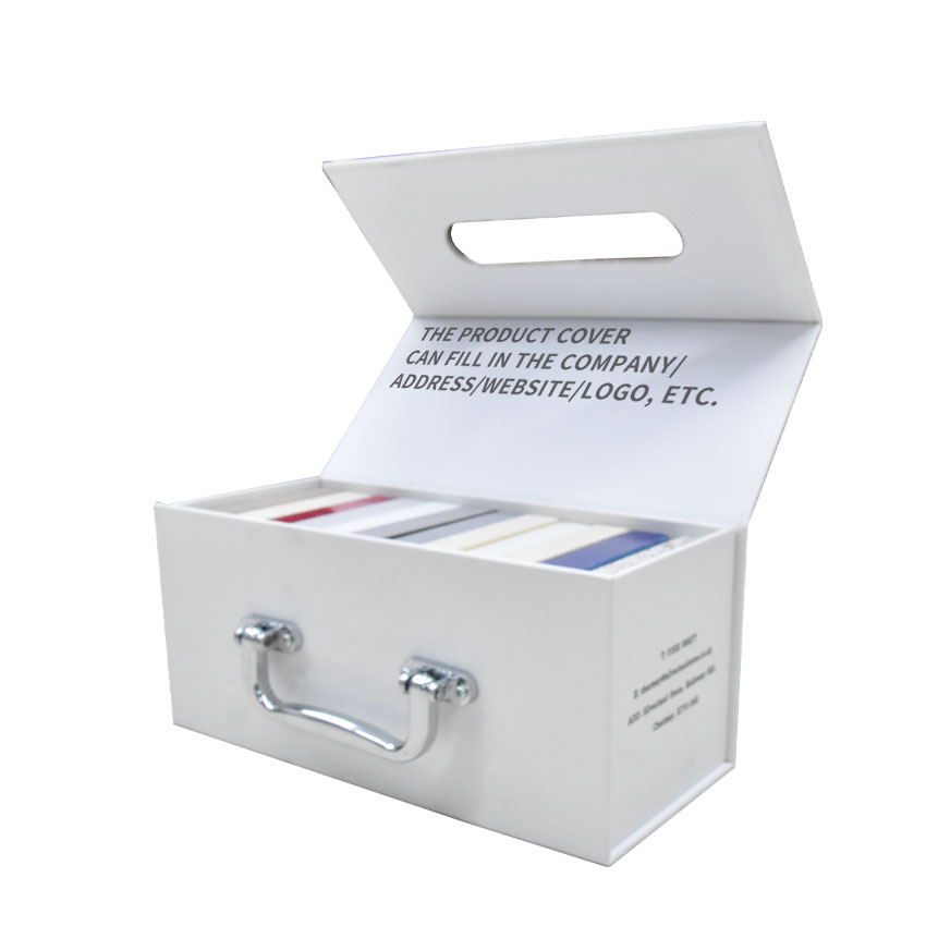 Custom foldable sample quartz storage paper carton magnetic Stone Box