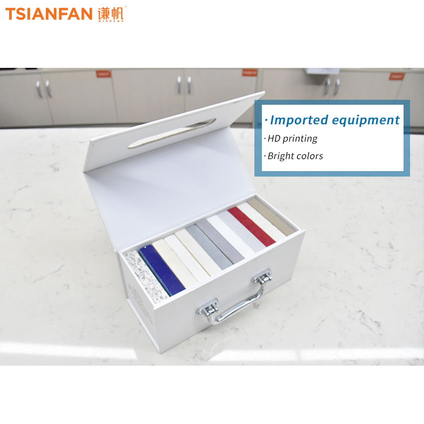Custom foldable sample quartz storage paper carton magnetic Stone Box - Image 2