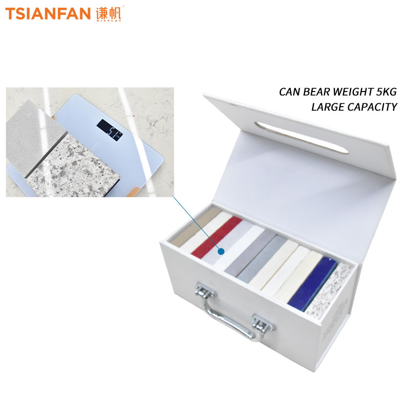 Custom foldable sample quartz storage paper carton magnetic Stone Box - Image 3