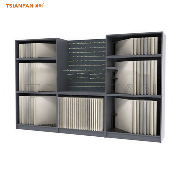 Custom large tile display cabinets
