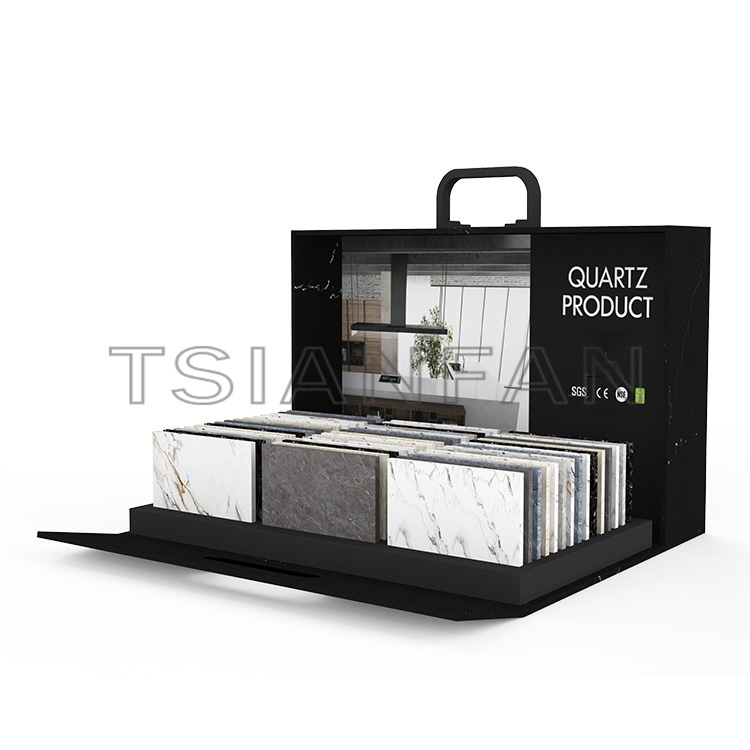 Custom marble natural stone table display box sample kit-PB017 - Image 3