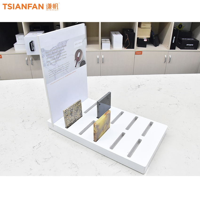 Custom Metal tile Mosaic Granite Ceramics Tile Sample Countertop display Stand - Image 2
