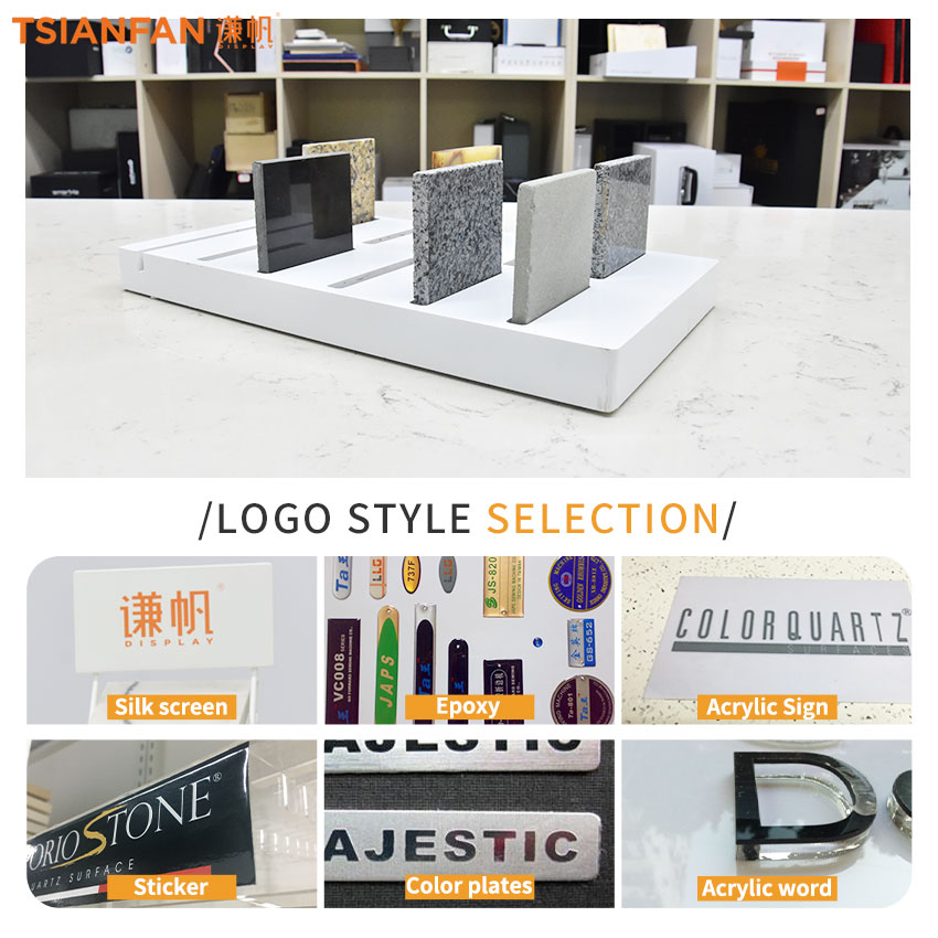 Custom Metal tile Mosaic Granite Ceramics Tile Sample Countertop display Stand - Image 4