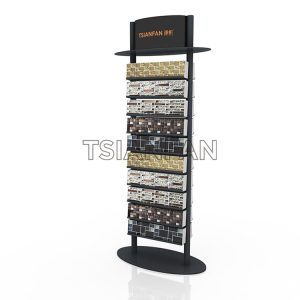 Custom Mosaic tile sample stone double sided metal display rack-ML054