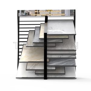 Custom Quartz Stone High Quality Steel Stone Display Rack showroom rack layout-SG005