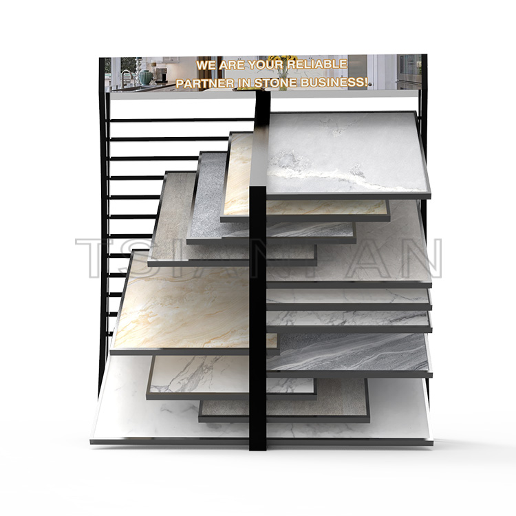 Custom Quartz Stone High Quality Steel Stone Display Rack showroom rack layout-SG005