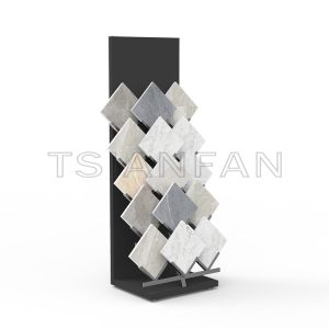 Custom Man Made Rock Sample Waterfall Floor Display Shelf Wall Mounted Tile Display Panels-SG1016