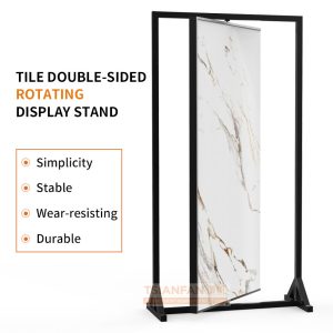 Custom Rotating Large Panel Custom Granite Stone Sample Display Stand For Showroom-QT002