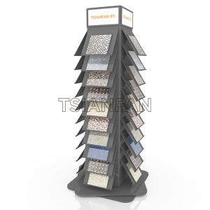 Custom rotating waterfall stand mosaic sample show rack-MZ2083