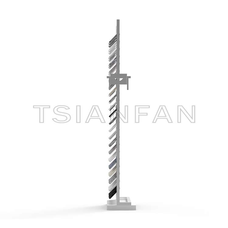 Custom vertical waterfall tile floor between walls display frame-SRL018 - Image 3