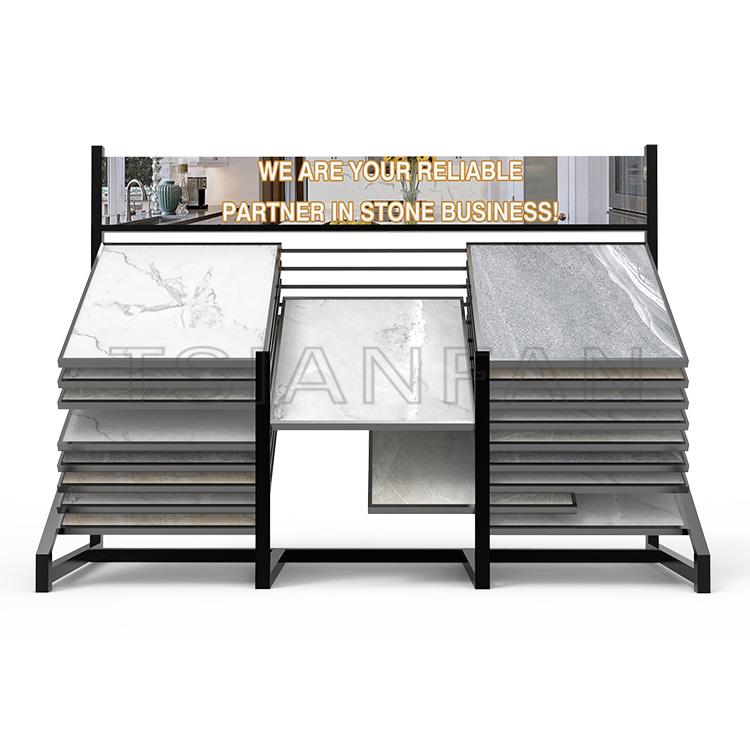 Custom Waterfall Quartz Sliding Stone Recline Display Rack economical display racks-SG003 - Image 2