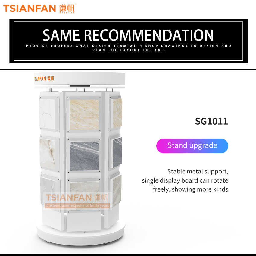Customize rotatable display for quartz stone sample display frame equipment-SG1010 - Image 3
