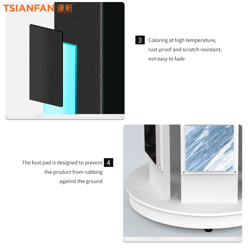 Customize rotatable display for quartz stone sample display frame equipment-SG1010 - Image 5