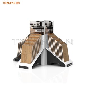 Customized wooden floor four-sided waterfall shelf
