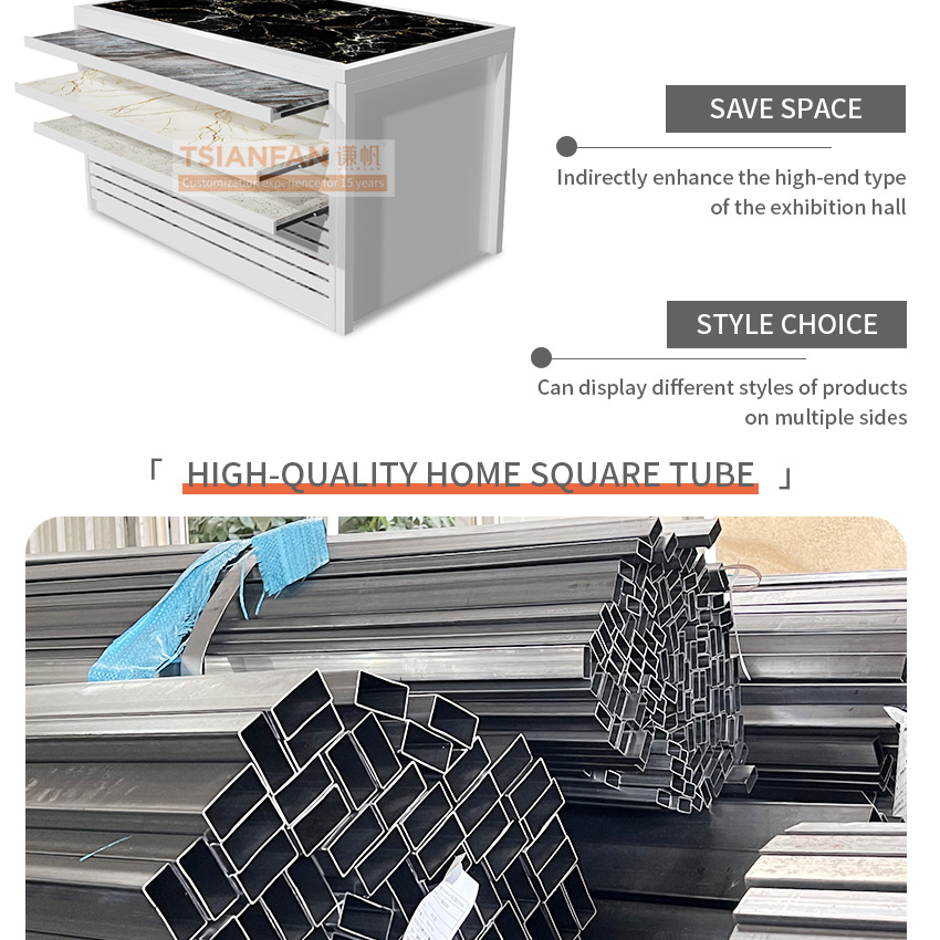 Tile board drawer display cabinet Push and pull display cases