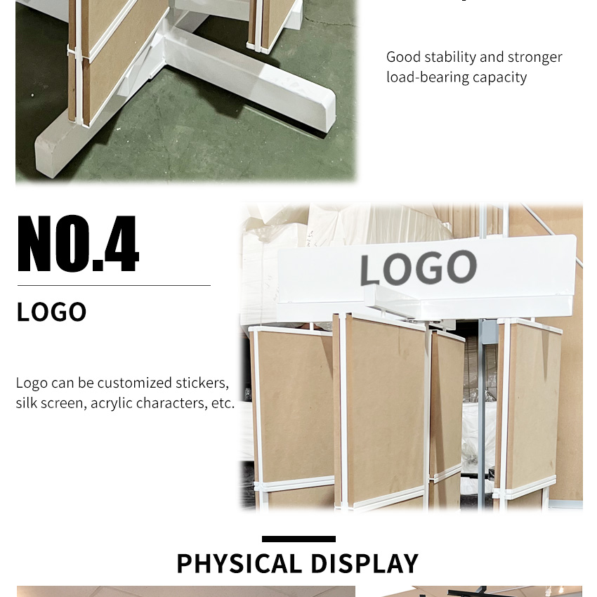 Tile quartz stone rotating display rack floor display stand