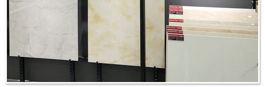 Tile stone board hanging display rack punching tube wall 