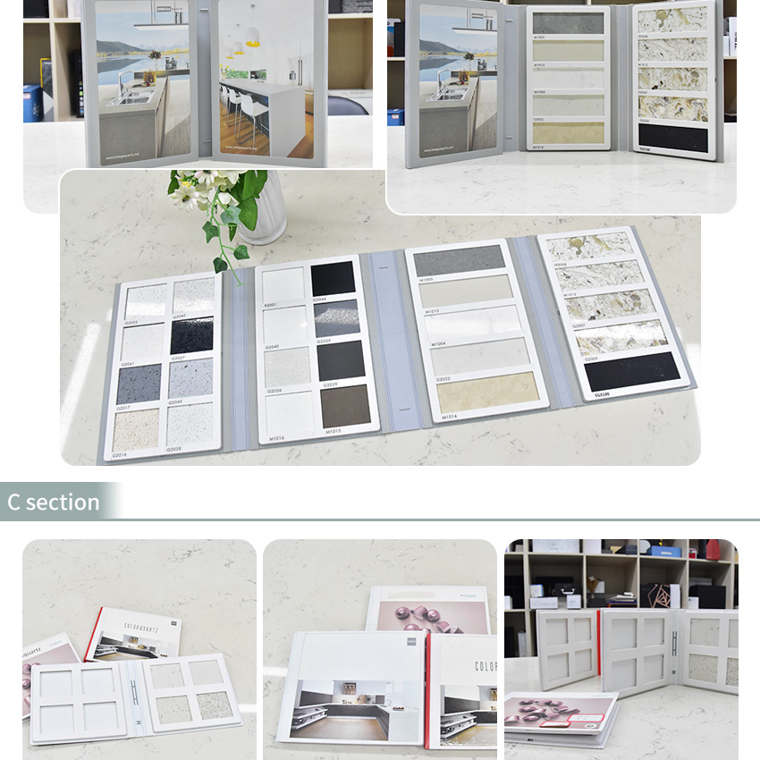 Quartz mosaic marble stone tile sample display book Folder Panel Packing