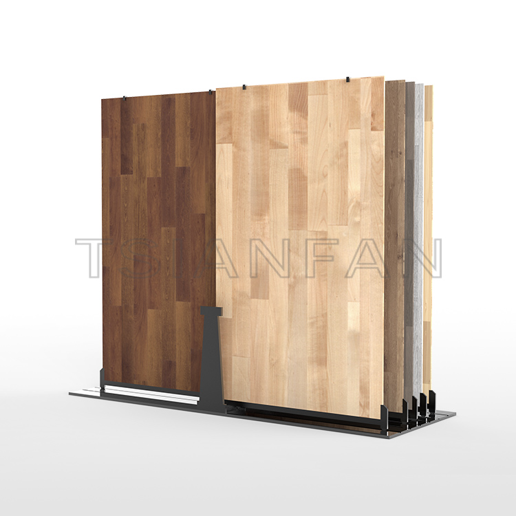 Showroom High quality Customize push-pull panels Hardwood floor display  combination-WT4009