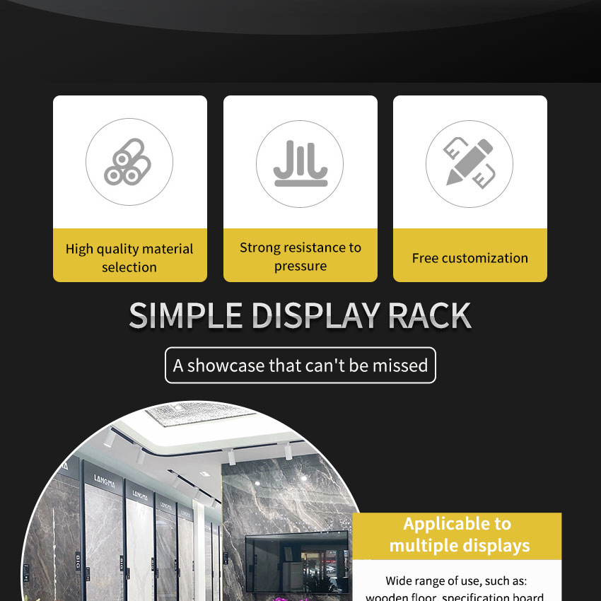 Large panel ceramic tile marble rotating display