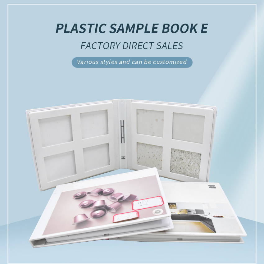 Hot Selling Ceramic Tiles Sample Plastic Book Quartz Display 8 Capacity