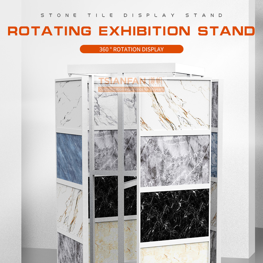 Tile Ceramic Stone rotating display Marble Mosaic Metal display rack
