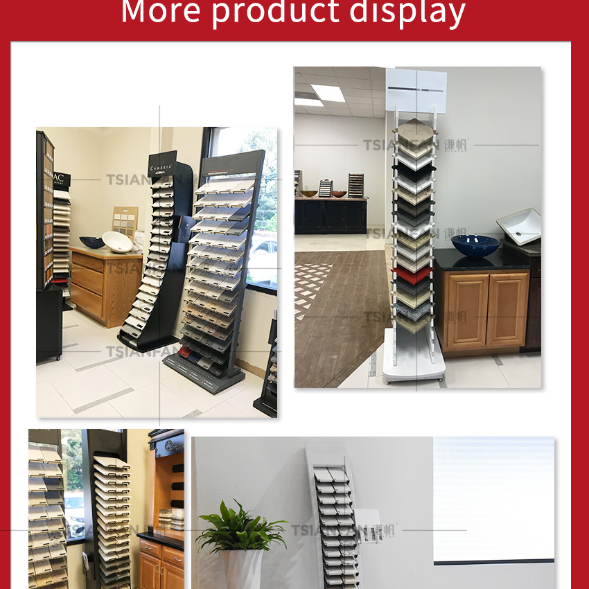 Metal display Unit Marble Granite quartz stone display rack shelf For Shop