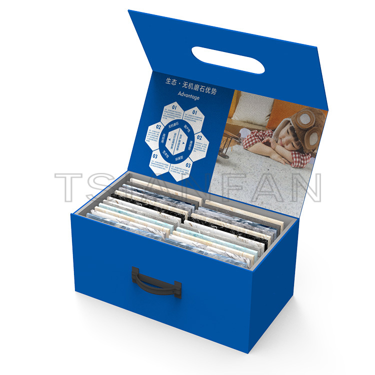 Portable MDF artificial stone sample display box supplier