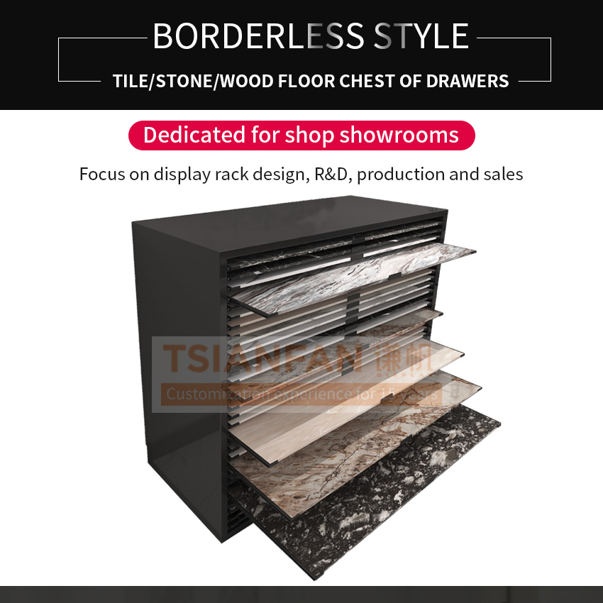 New design ceramic tile floor Quartz Samples Stone display Cabinet