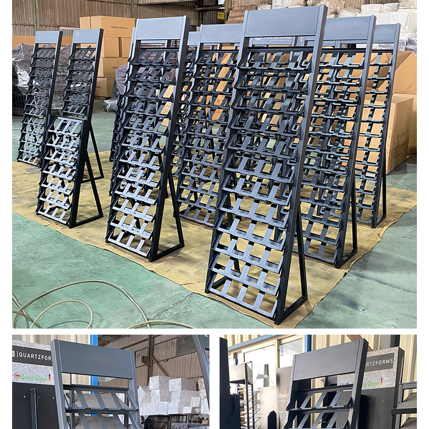 Factory Customized granite tile sample floor stands showing display stand Rack LD023-1