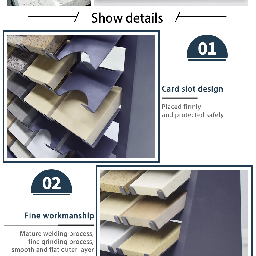 Ceramic tile stone countertop display frame Stone Tablet Rack