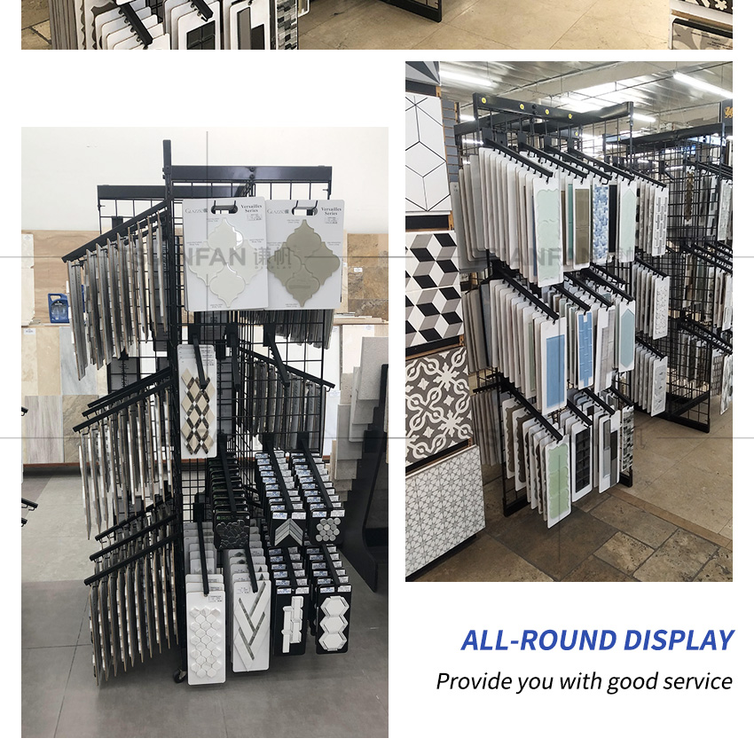 Wholesale Metal Ceramic Tile Stone sample handling display rack For Showroom