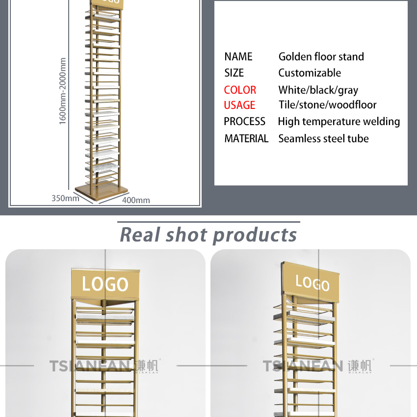 Metal Ceramic Tile Marble Quartz Stone Sample Display Stand