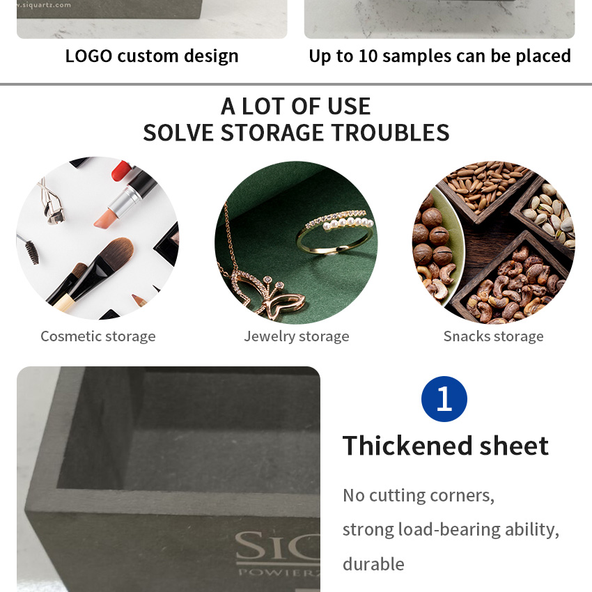 High Quality Ceramic Marble Packaging Boxes Display rack Granite Quartz Portable Wooden Case