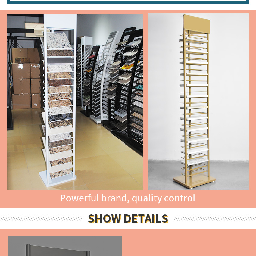Tower Steel Ceramic Marble Granite Quartz Tile Floor stand Display Rack SRL004
