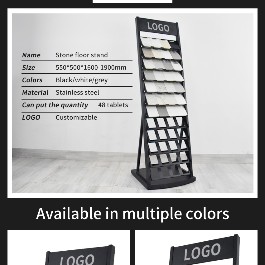 Factory Customized granite tile sample floor stands showing display stand Rack LD023-1
