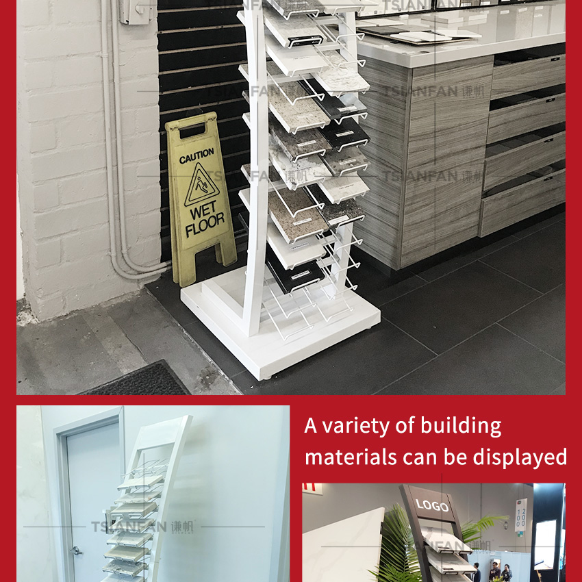 Metal display Unit Marble Granite quartz stone display rack shelf For Shop