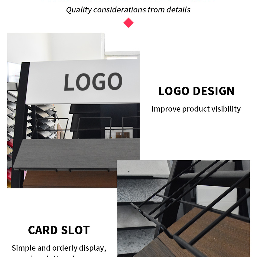 Factory Customize Tile Ceramic Granite Marble Wood floor standing Display rack