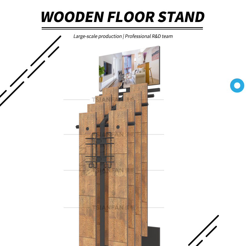 Wood Floor Display Stands Customized metal wood flooring exhibition display racks