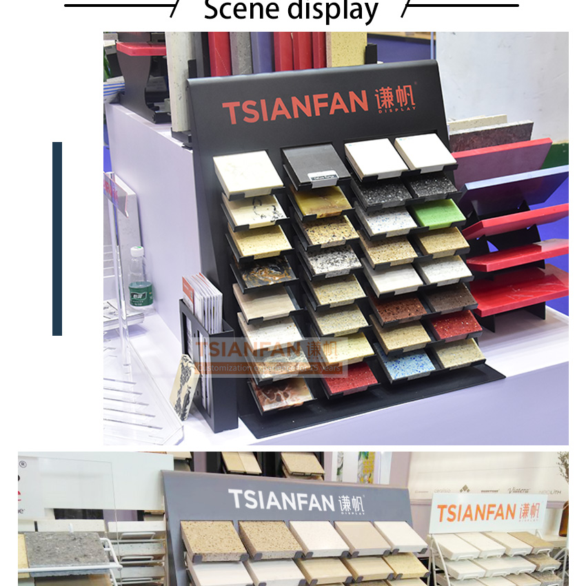 Ceramic tile stone countertop display frame Stone Tablet Rack