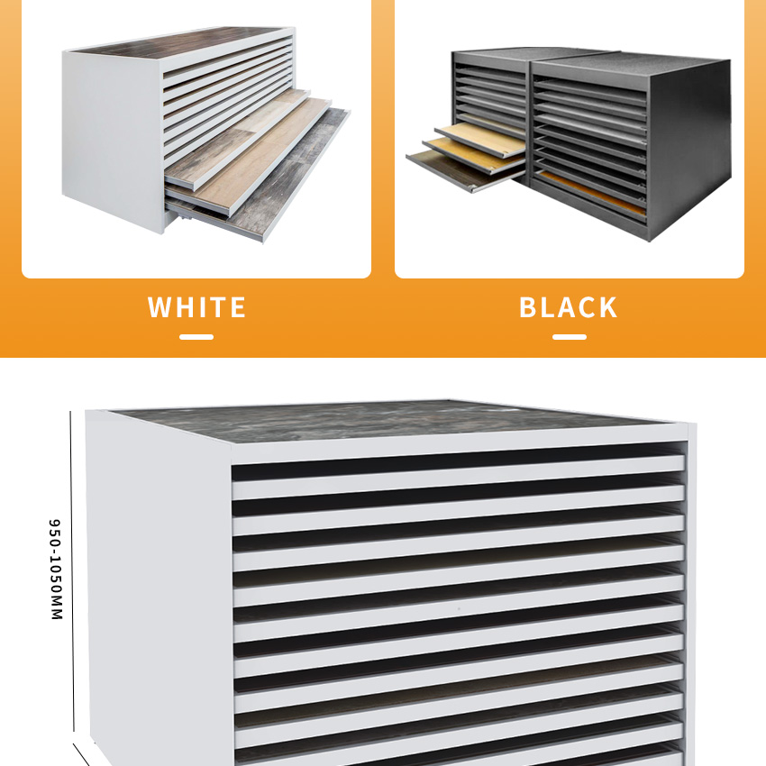 Sliding Display Drawer Tile Quartz Granite Marble Sample Cabinet Stand