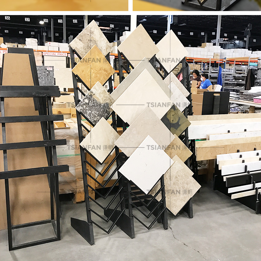 Tile Stone Marble Granite Stone Tower Ceramic Tile Display Metal Rack LD024-2