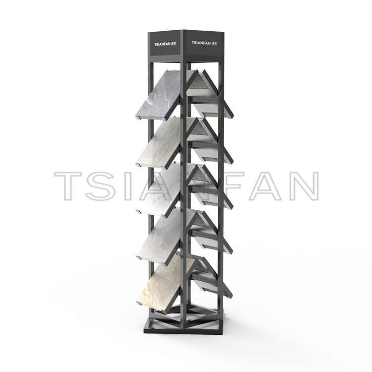 2023 New design logo printing marble stone sample display stand SG908
